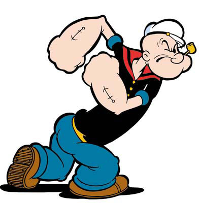 Popeye with traditional anchor tattoos A recent Guardian article said a 